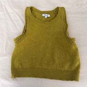 Madewell Crochet-Trim Crop Sweater Tank